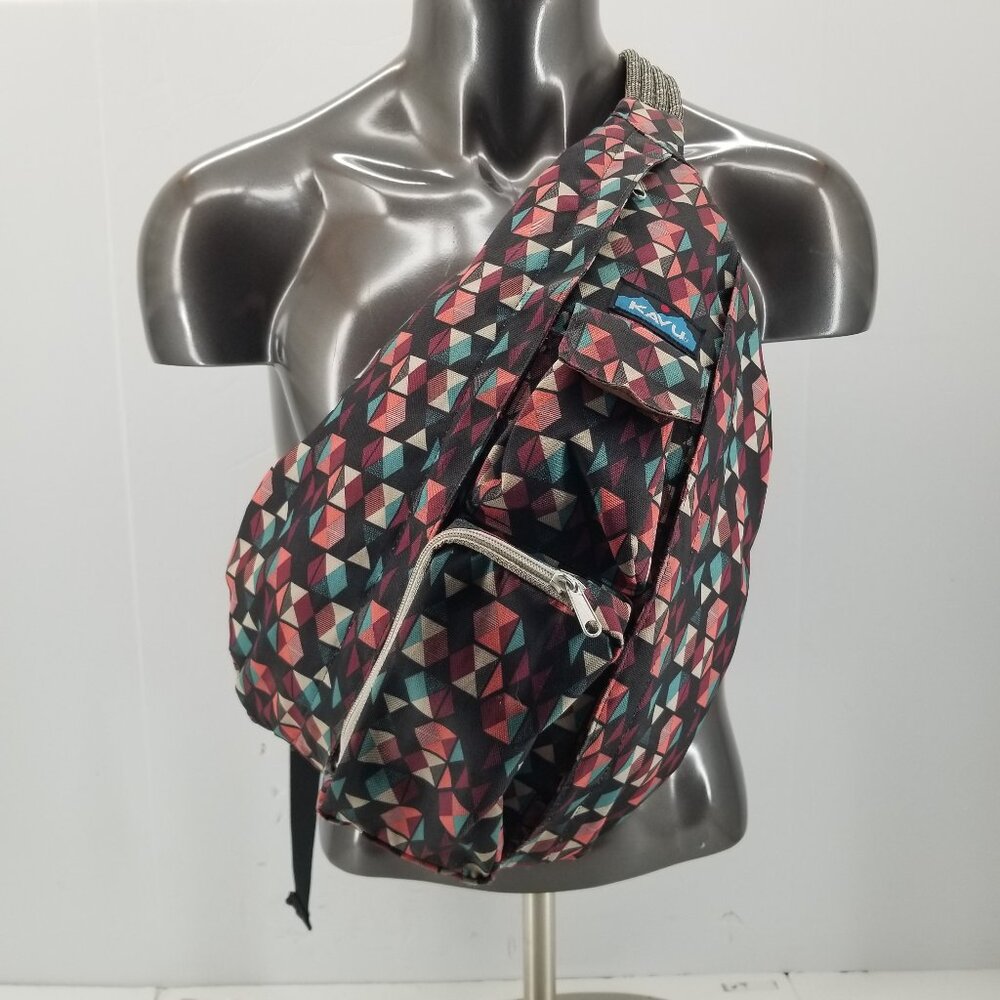 KAVU ROPE SLING Pattern Party Messenger Backpack Monosling Crossbody - Picture 1 of 12